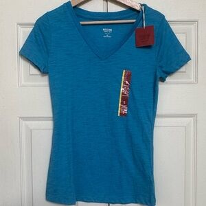 Mossimo Supply Co. Blue Fitted Short Sleeve T-Shirt